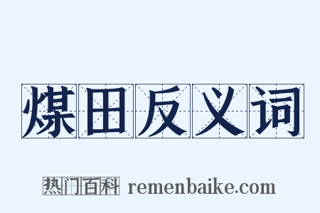 煤田反义词是什么意思的图片